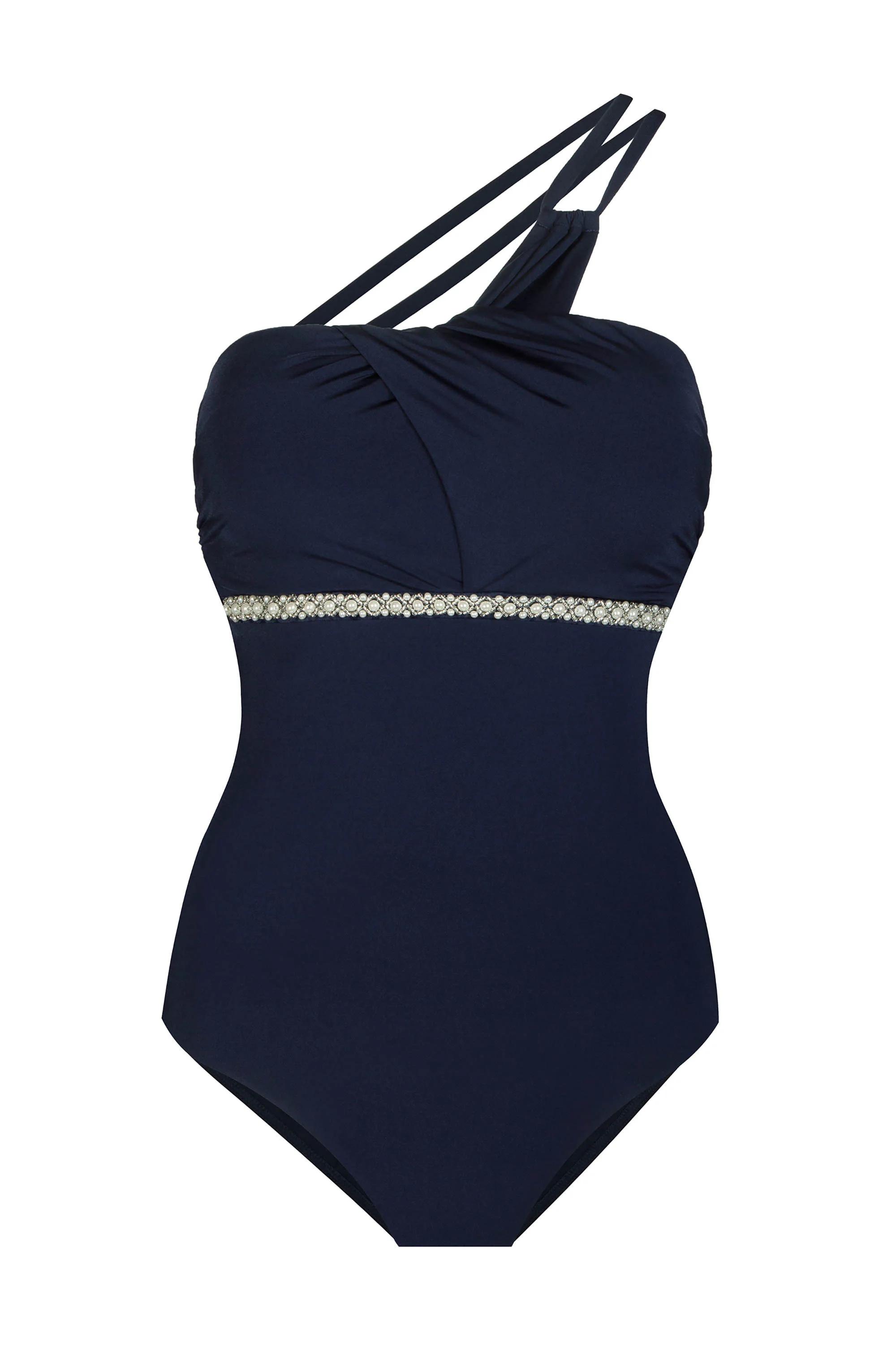 

Купальник злитий із ущільненою чашкою Marc & Andre (83853) 44D/M імперська синього кольору