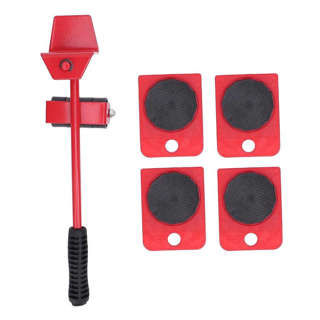 Möbelheber Umzugswerkzeugset mit höhenverstellbarer Stange und 4 Rollen Geräteheber Hebel