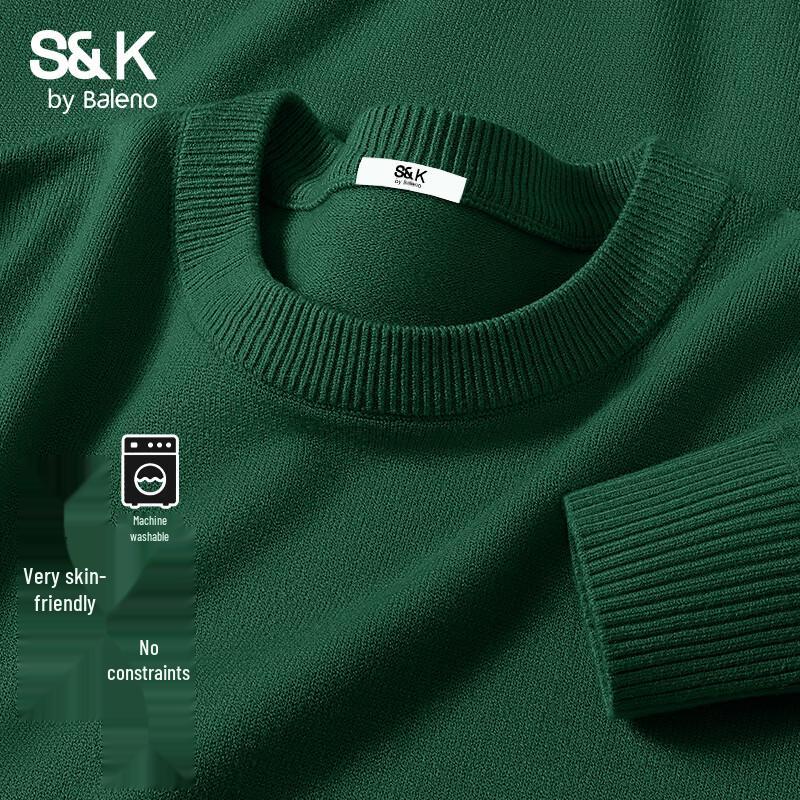 

Baleno Men s S&K Series Round Neck Solid Color Heavyweight Sweater M