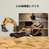 164 Scale Mini RC Forklift, 2.4G 10KMh Fully Proportional Mini RC Transport Vehicle with Controller, Cargo Hook, Forks, and Pallet (Excavator)