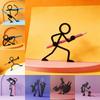 3D Schwarzer Stickman Krieger Stifthalter Plastik Lustige Stiftverzierung 3D Gedruckter Bleistifthalter Schüler