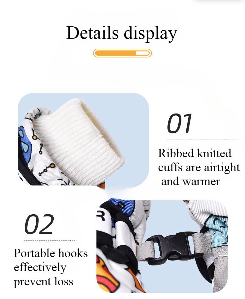 Kids Ski Gloves, Breathable Waterproof Kids Gloves Winter, Cold Weather Warm Snow Gloves for Cold Weather Outdoor Child Boys Girls