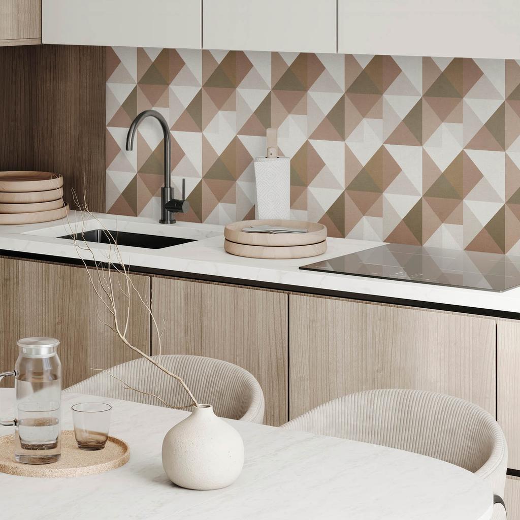 Self-Adhesive Vinyl Panel - Printed Decoration 100x50 cm Triangular Geometry