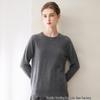 Pure Cashmere Women's Loose Round Neck Pullover Sweater for Autumn and Winter
