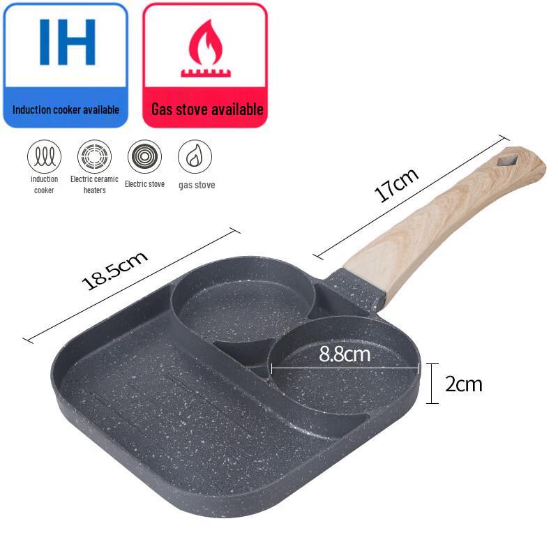 ZISIZ Maifan Stone 3-in-1 Non-Stick Breakfast Pan