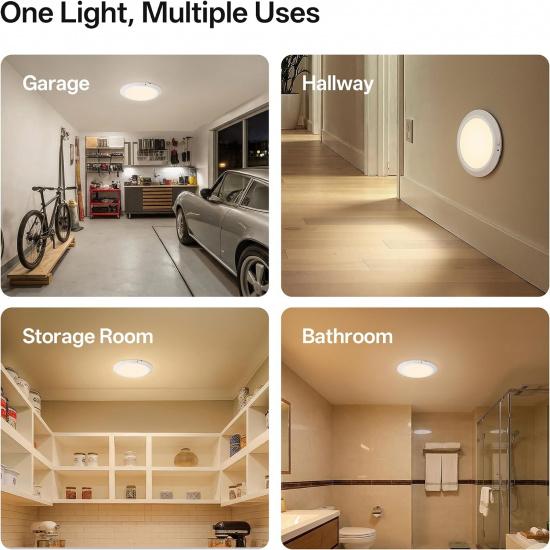 Homelist 12000mAh Rechargeable Magnetic Ceiling Light with Remote | Shower Lights for Inside, Battery Operated Motion Sensor Ceiling Light for