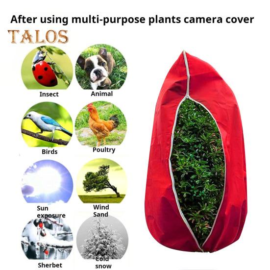 Plant Cold Proof Cover Winter Protection Frost Blanket with Adjustable Drawstring Zipper Freeze Protection Bag for Garden Shrubs Trees