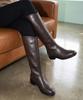 LUCY CREW Soft Round-Toe Leather Long Boots Lc740_2.5Cm