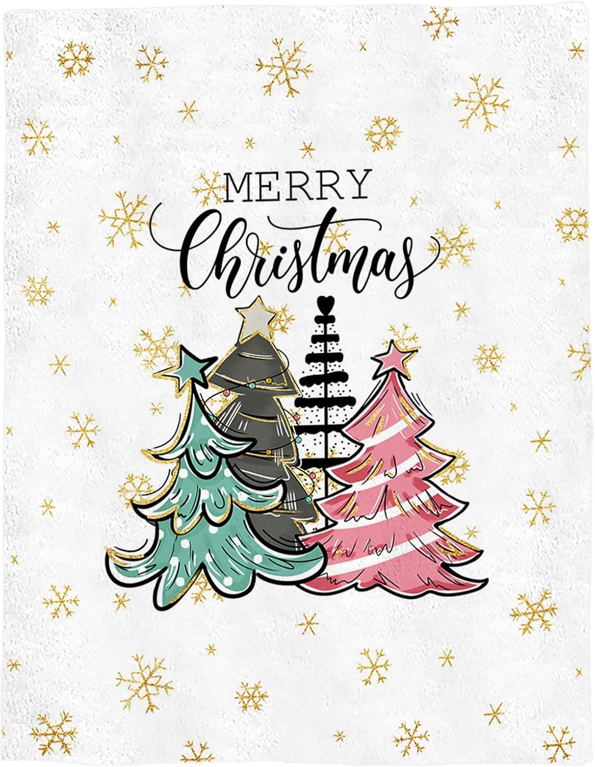 

Счастливого Рождества Фланелевые Пледы Клетчатый Дерево Красный Снежинка Зимний Теплый Мягкий Плед для Дивана Кровати Софы Кемпинга Flannel 75 x 100