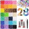 Strass colorati in resina da 3 mm: 40 Colori AB e Gelatina per Abbigliamento Fai-da-Te, Nail Art e Telefoni