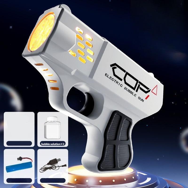 Electric Bubble Gun Rechargeable Automatic Bubbles Machine Handheld COP Bubble Gun Bubble Water Outdoor Wedding Party белый