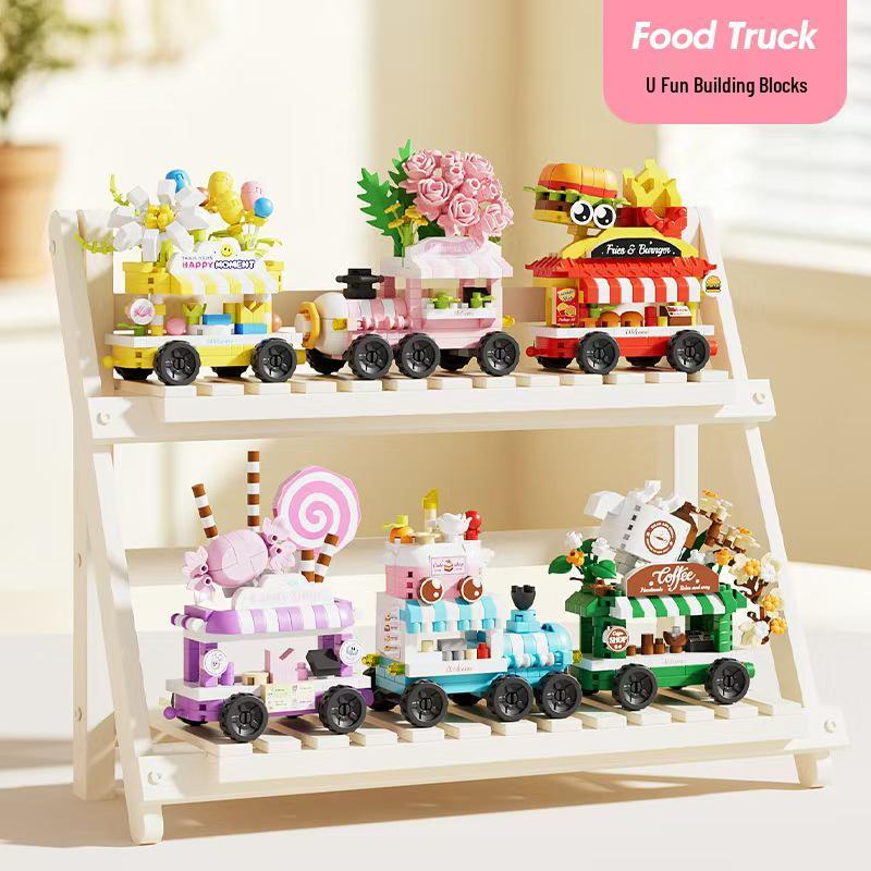 Dynamic Cityscape Building Block Toys - Coffee, Cola, and Convenience Store Models for Kids
