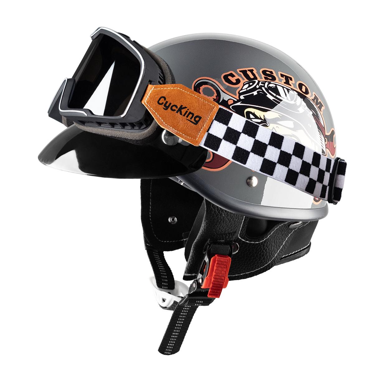 

Cycking Japanese Vintage Half Helmet Open Motorcycle Helmet Scooter Skateboarding Unisex Common Muffler