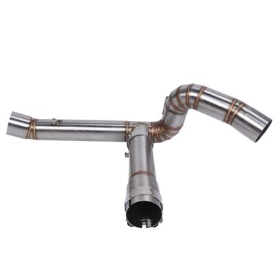 2 Pieces Motorcycle Exhaust Medium Tube 304 Stainless Steel Replacement for Ducati Multistrada MTS950 1200 2017‑2021