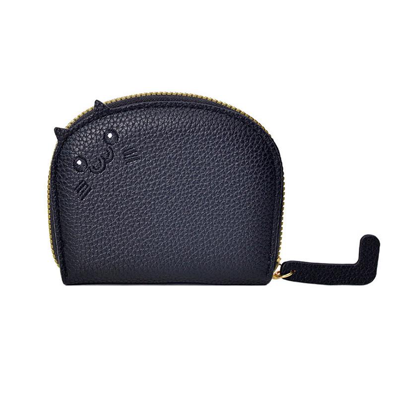 Cartoon Cat Card Holder Wallet For Women Girls Pu Leather Bank Credit Card Coin Purse Portable Mini Zipper Coin Purse Gifts