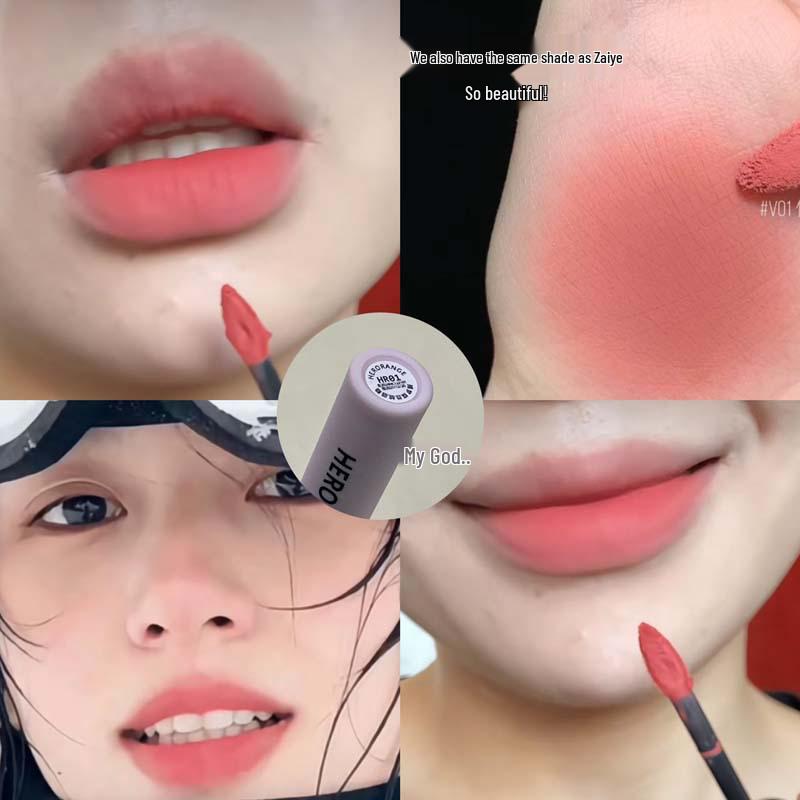 HERORANGE Traumfänger Samt-Lipgloss Matt Nebeliges Nude – Nicht abfärbender, aufhellender Lippenstift für einen natürlichen Look