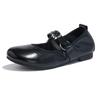 First layer sheepskin insole Mary Jane shoes women's 2025 summer new crooked head leather single shoes casual French commuter shoes