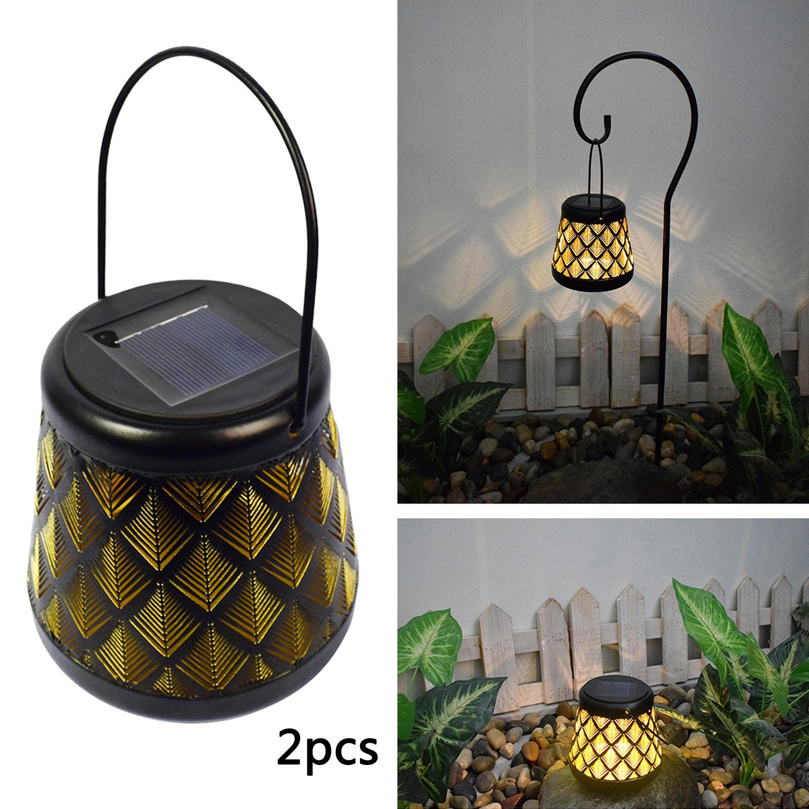 Садовый Патио Подвесной Солнечный Фонарь Металлическое Искусство Водонепроницаемый Полый для Садовой Дорожки Тропинки Only Lantern
