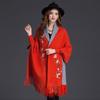 Autumn And Winter New Double-Sided Scarf Thick Warm Fashion Outdoor High Quality Comfortable Plum Embroidery Temperamental Shawl