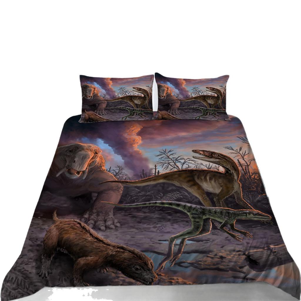 Dinosaur Series Polyester Bedding Two Or Three-Piece 3D Digital Printing