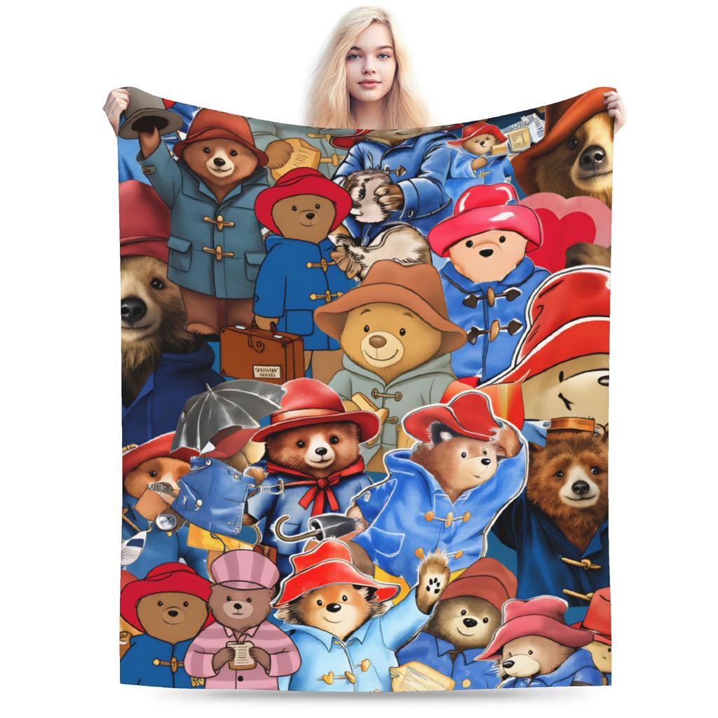 Großbritannien Paddington Super Warme Decke Braunbär Kinder Plüsch Überwurf Neuheit Outdoor Flanell Bettbezug Sofa Bettdecke