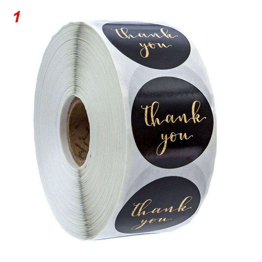 Round label Sticker roll Self Adhesive Gift Paper Sticker Thank You Stickers Sealing Craft