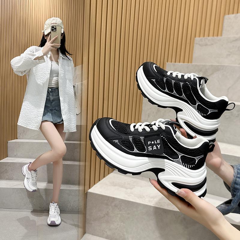 Dad shoes women's shoes 2025 spring and summer new retro platform fashion casual versatile explosion breathable mesh sneakers