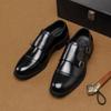 Leather shoes new business dress shoes Mengke shoes double buckle monk shoes