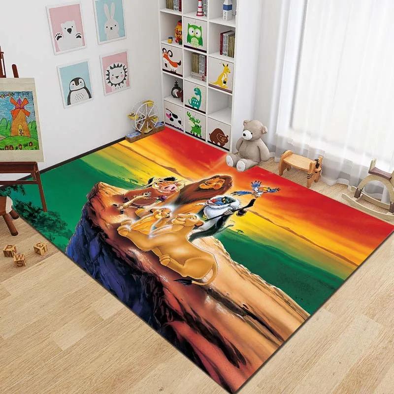 Multiple Sizes Lion King Simba Cartoon Large Area Carpet Rug for LivingRoom Children's Bedroom Sofa Doormat Floor Mat Great Gift