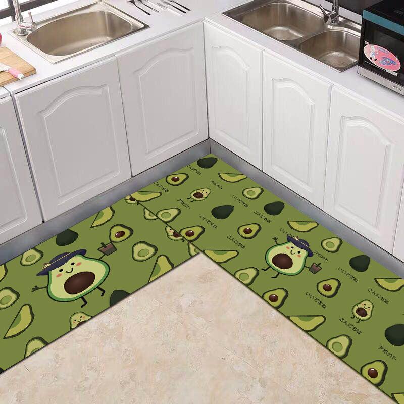 

Мультяшный кухонный коврик для пола, ванная комната, ванная комната, нескользящий коврик для ног, домашний придверный коврик, ковер для спальни, прикроватный ковер 40*60cm авокадо