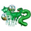 Cartoon Dinosaur Theme Cake Toppers Cute Dino Balloon Decorations Banner Tableware Set Birthday Party Supplies Baby Shower Favor