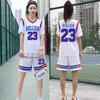 Set Maglie da Basket Donna Finto Due Pezzi Manica Corta Uniformi Squadra Studenti