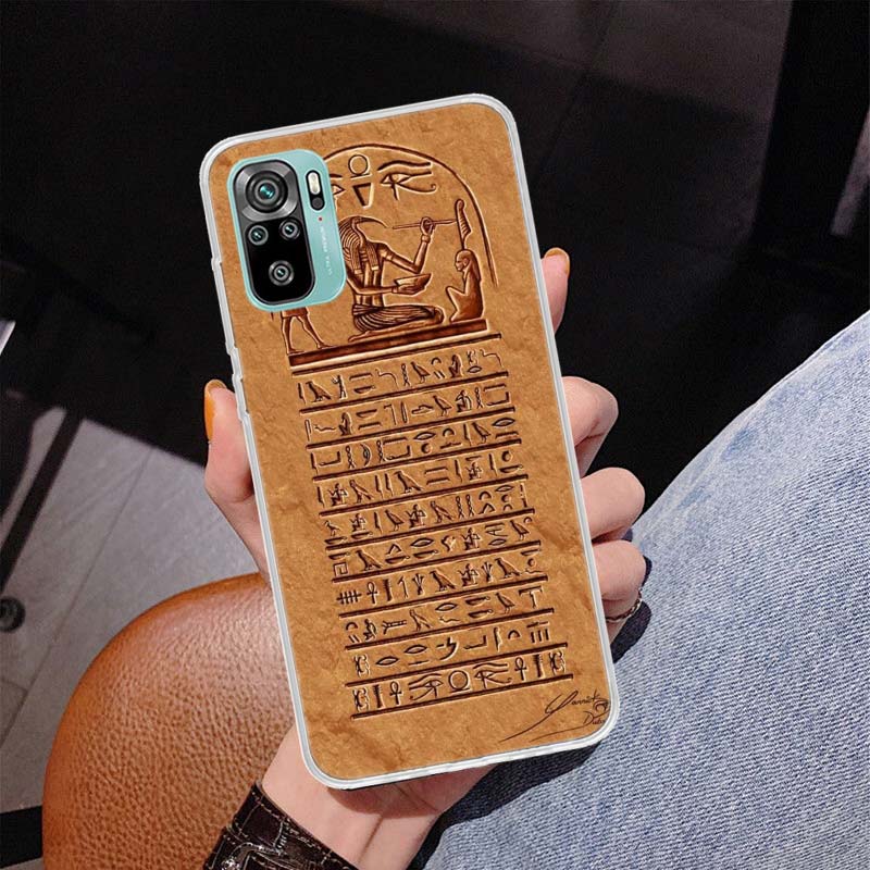 Egypt Nefertiti Anubis Ankh Cover Phone Case For Xiaomi Redmi Note 10 Pro Max 10S 9 9S 9T 8 8T 11T 11S 11 5G 11E 7 6 5 4X Coque