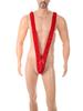Men's Christmas Sexy Deep V Suspenders Onesie with Bell Bow
