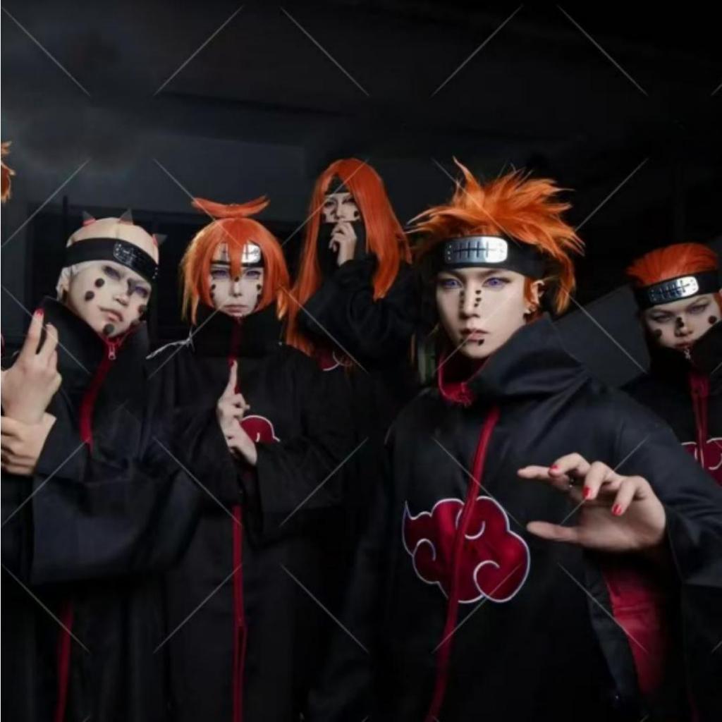 Uzumaki Akatsuki Cosplay Garçons Filles Uzumaki Veste Pantalon Bandeau Perruque accessoires Enfant Uniforme Kunai Halloween Costume