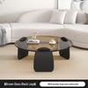 Nordic Minimalist Round Tempered Glass Coffee Table for Living Room - Elegant Light Luxury Italian Style for Small Apartments