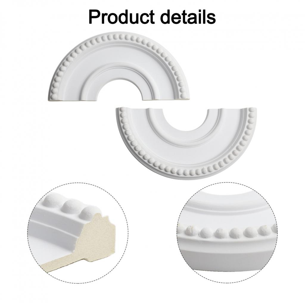 Round Ceiling Medallion PU Light Fixture Cover for Chandeliers and Fans