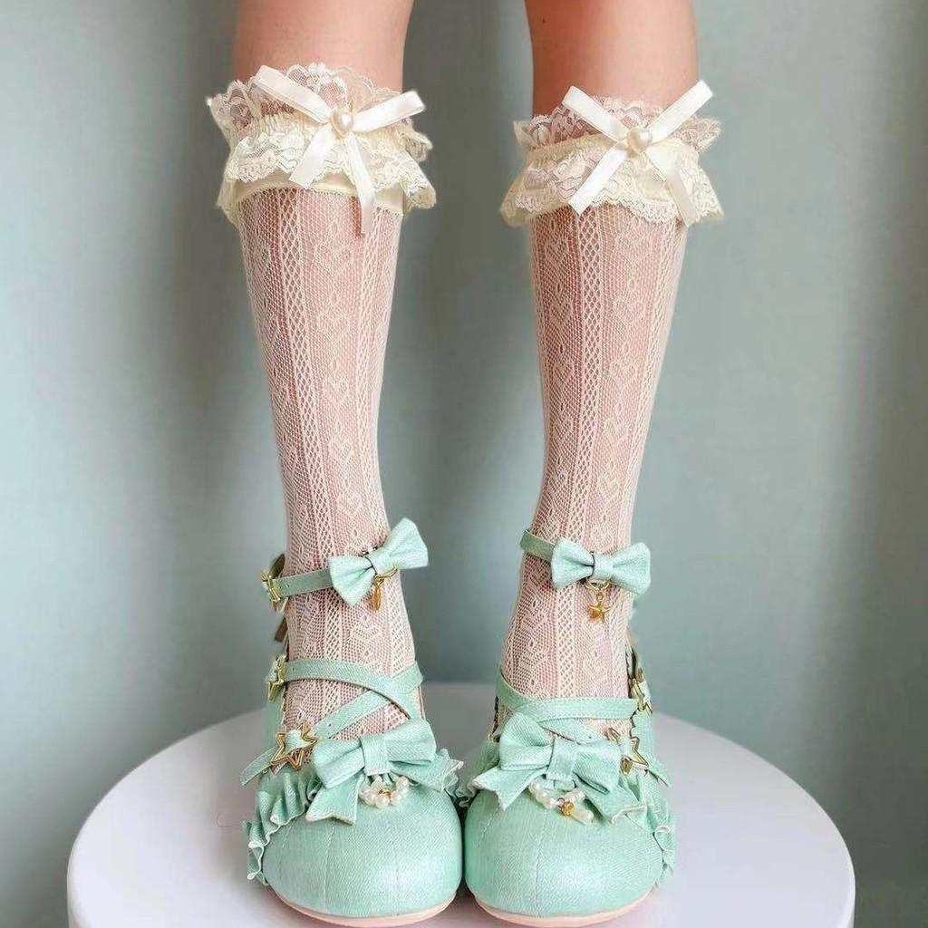 Lolita Lace Trim Socks With Breathable Nylon For Cute Summer Fashion