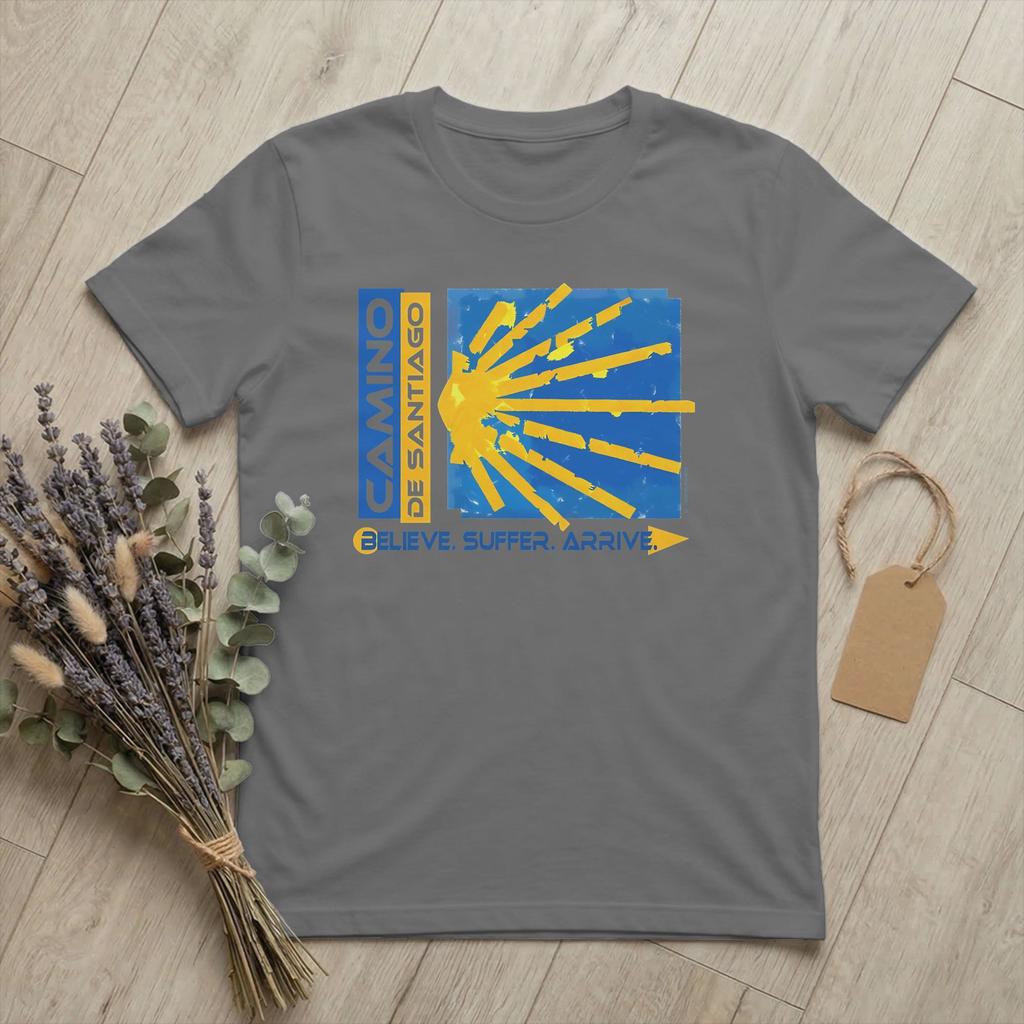 Unisex Camino De Santiago Way Of St James T Shirt Hiking Pure Cotton Tops Humorous Short Sleeve Crewneck Tees Gift Idea TShirts