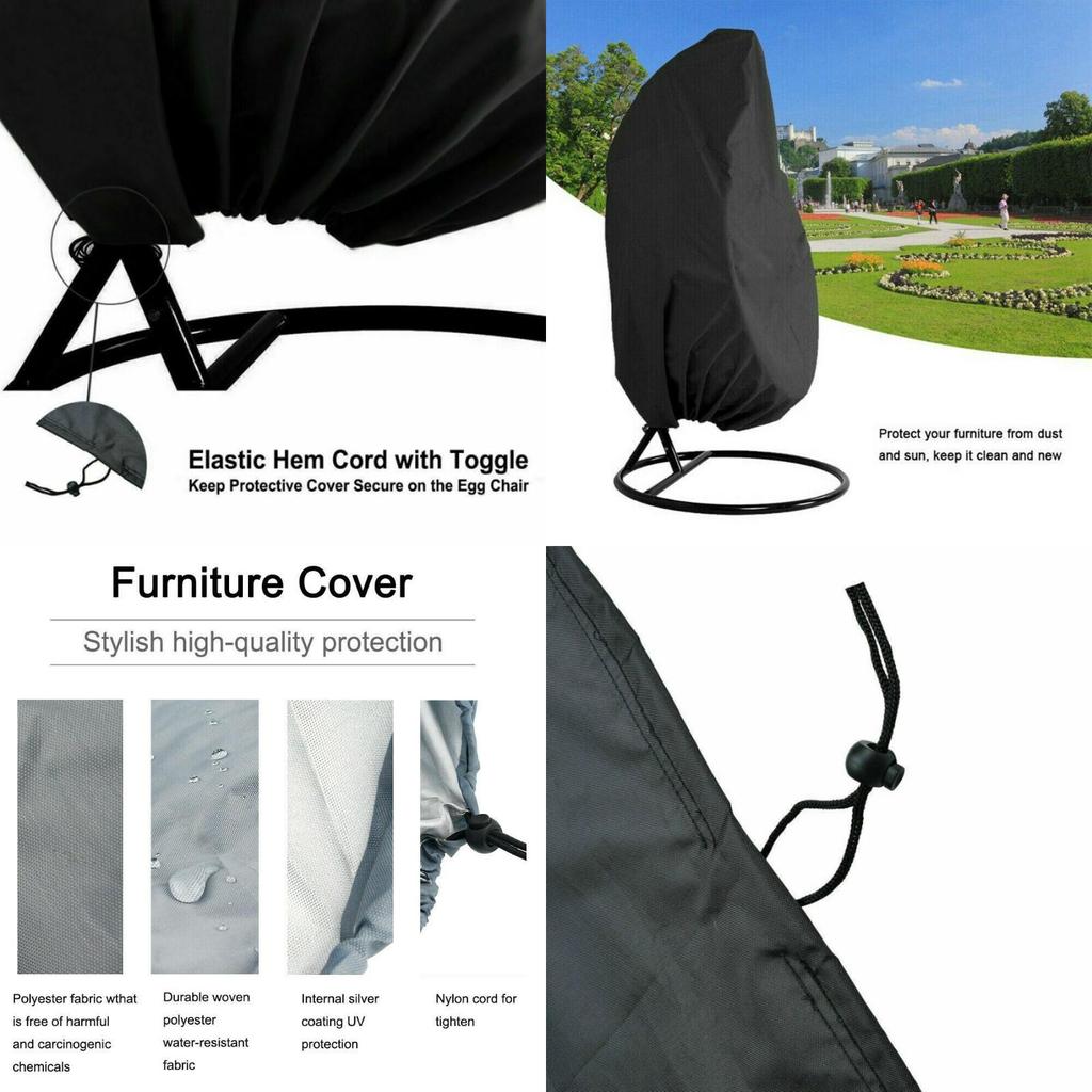 Durable Waterproof Outdoor Hanging Swing Chair Cover For Garden Egg Chair Protection
