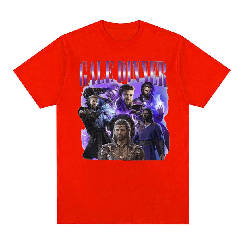 Limited Gale Dinner Baldurs Gate 3 Graphic T Shirts Men's Vintage Fashion Oversized Cotton Tops T-shirt Unisex Gothic Streetwear