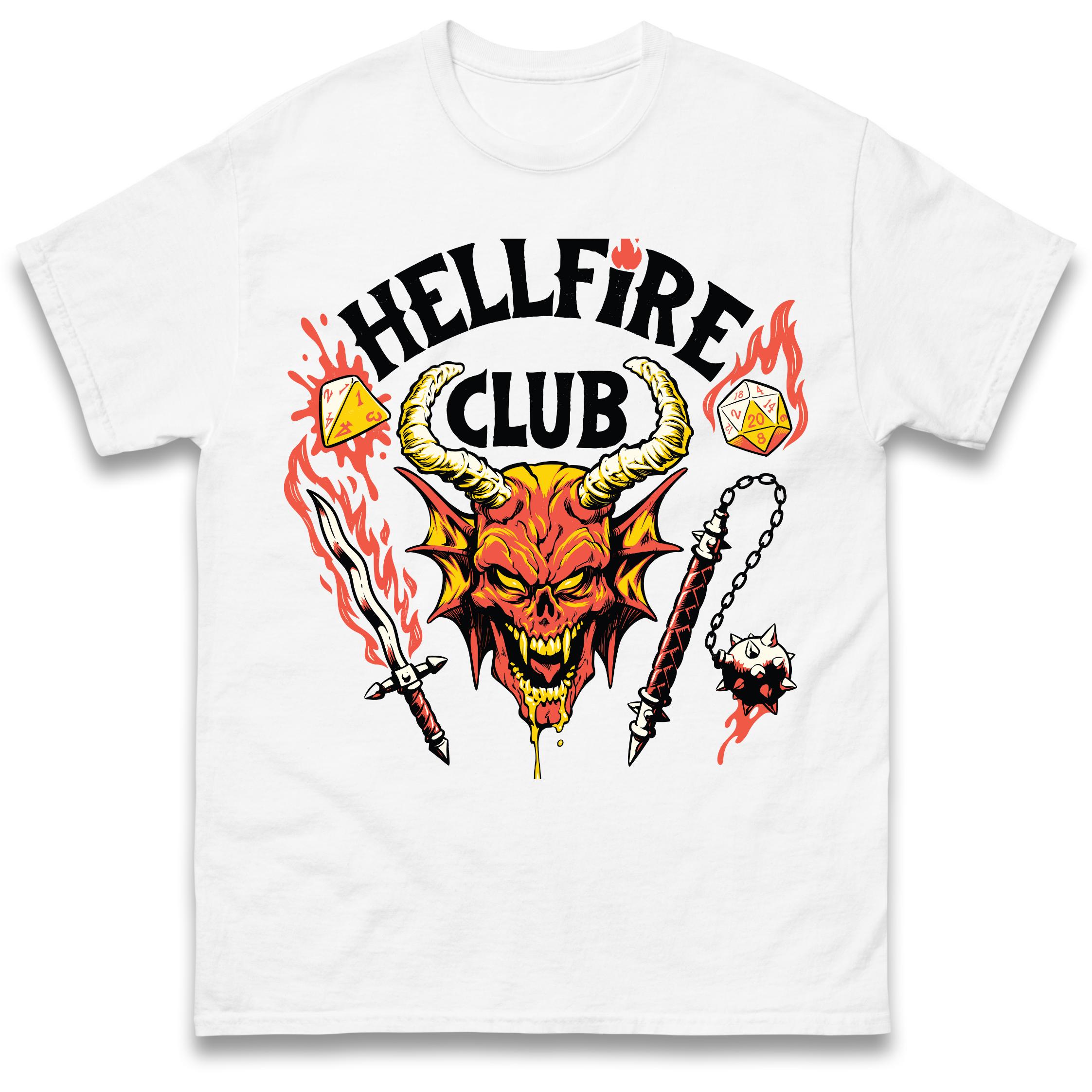 Hellfire Club Stranger Things T-Shirt Tshirt Mens Womens Tops Unisex Tees 100% Cotton 2XL