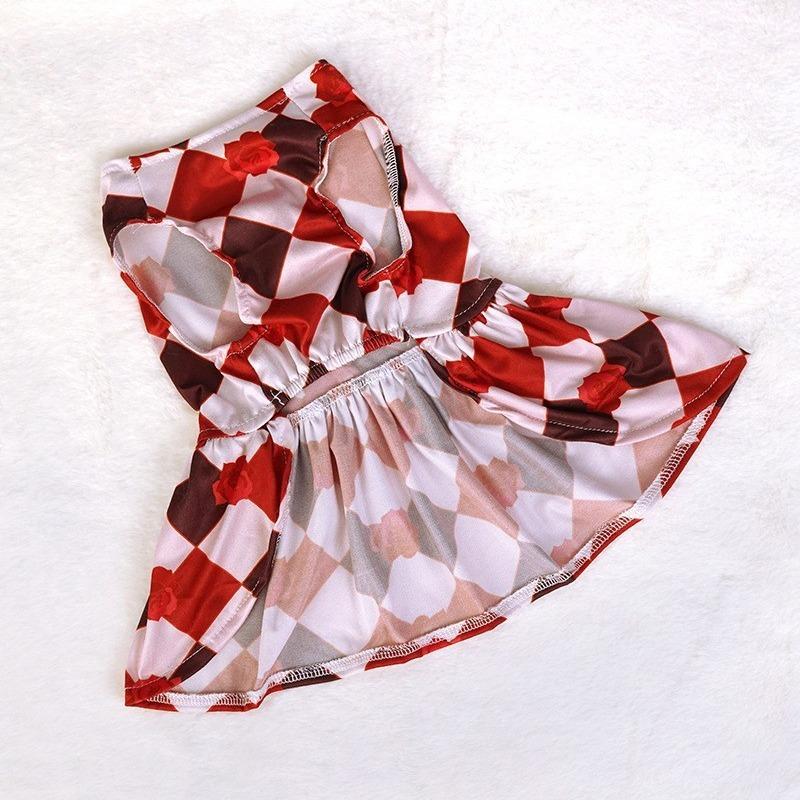 Dog Dress Clothes Valentine's Day Winter Puppy Kitten Cat Love Dress Cute Bow Pet Skirt Party Wedding Dress New Year Decorations