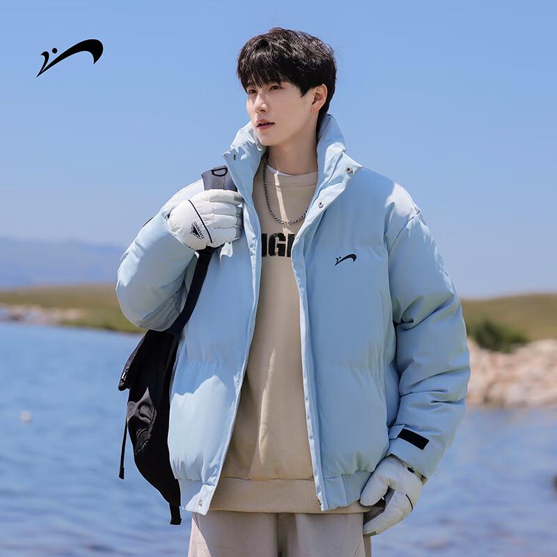 ERKE Men's Stand Collar Thickened Padded Winter Jacket