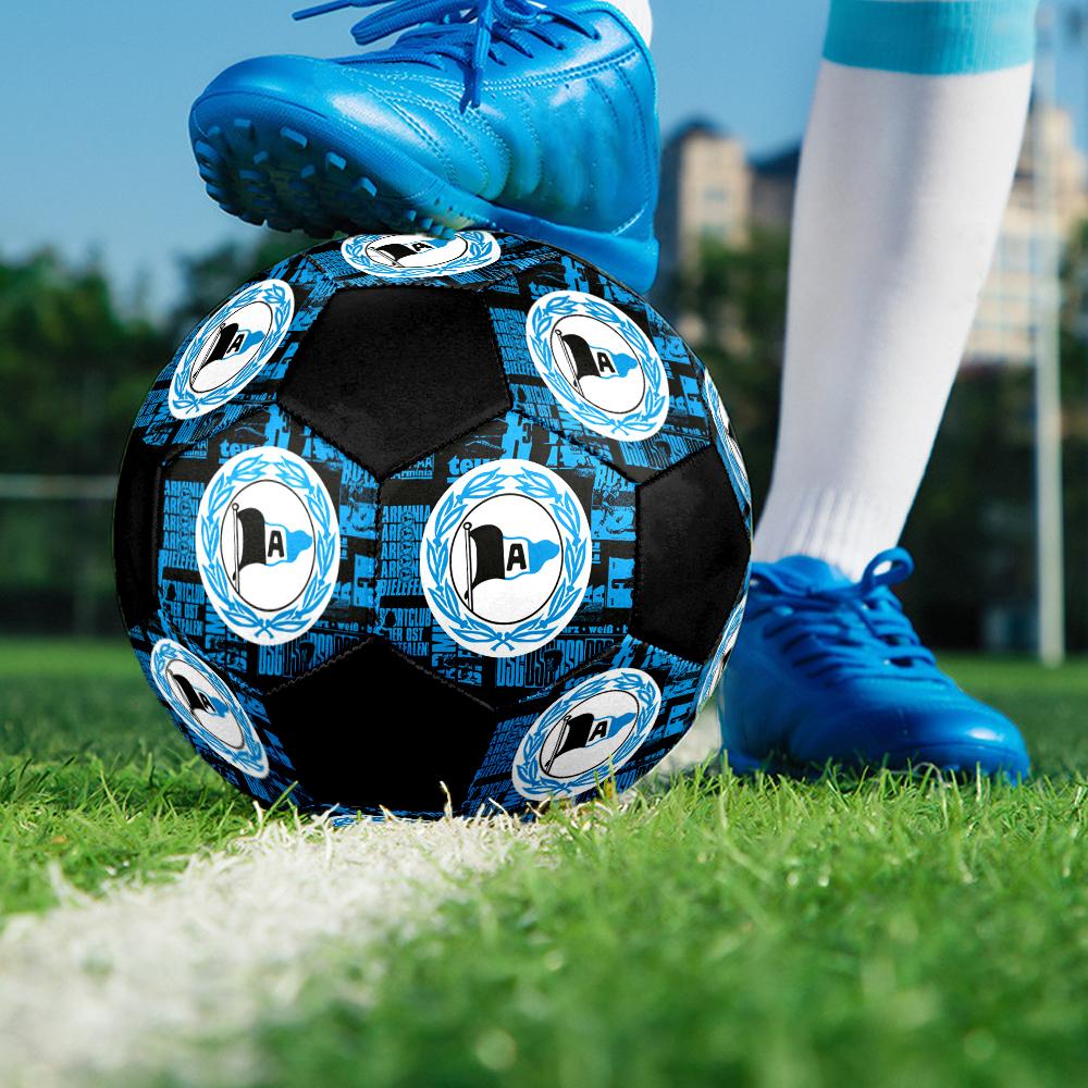 Arminia Bielefeld Indoor Soccer Ball Colorful Machine Stitched PVC Size 5 Team Training Competition Ready Durable High-Bounce Cool Sports Gift