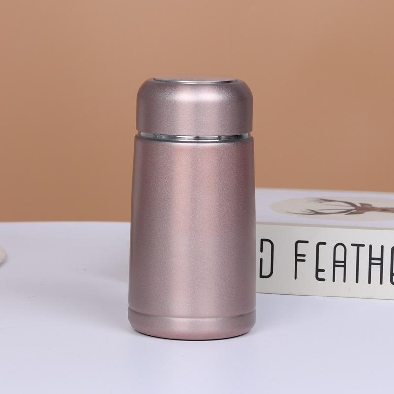 Dvouvrstvý izolovaný nerezový kelímek na vodu, studentský kelímek, reklamní kelímek, mini rovný kelímek, kovový termohrnek s čajovou síťkou