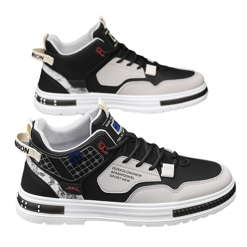 Men's Shoes Spring and Autumn Trend Casual Sports Board Shoes 2025 New British Style Leather Tooling Martin Boots Autumn Breathable