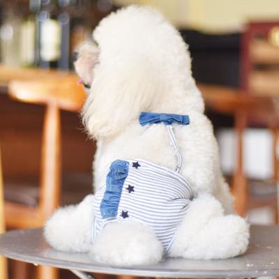 Hund Hygienehose Gestreiftes Design Atmungsaktiv Elastisch Haustier Belästigungsschutz Physiologische Hose