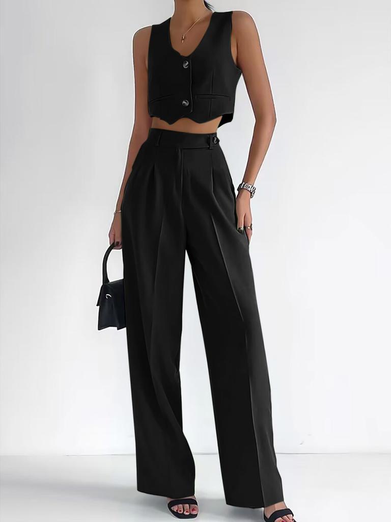 Women's Fashion Casual Vest Set