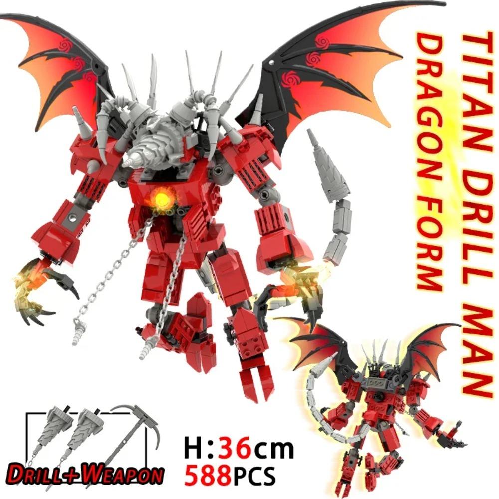 Moc Skibidi Toilet Builing Blocks Toy Titan Clock Man 2.0 Drill Man Titan TVMan Camerman Speakerman for Kids Boys Birthday Gifts